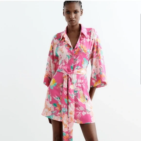 zara pink satin shirt dress ZARA new satin dresses , Pink dress 3248/331 , Blue dress 3393/399 , Yellow dress 3592/399 , #zara, #zaradress #party #dress #moda#summer